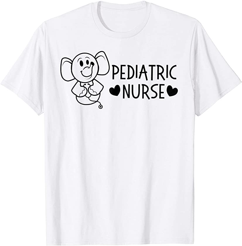 Pediatric Nurse PEDS Shirt Baby Elephant for Men Women Cute