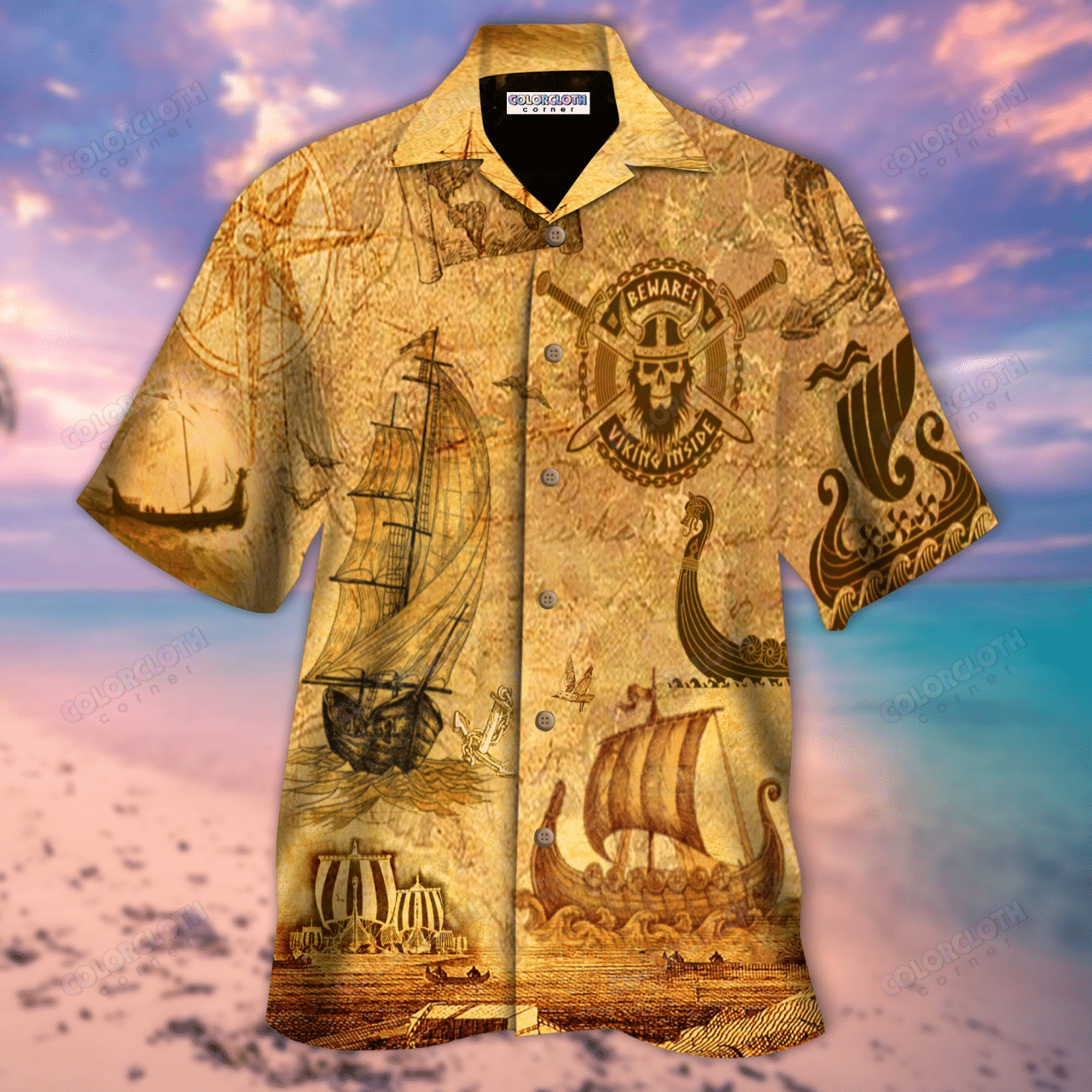 Vintage Sailing Boat Viking Ships Hawaiian Shirt TV213015