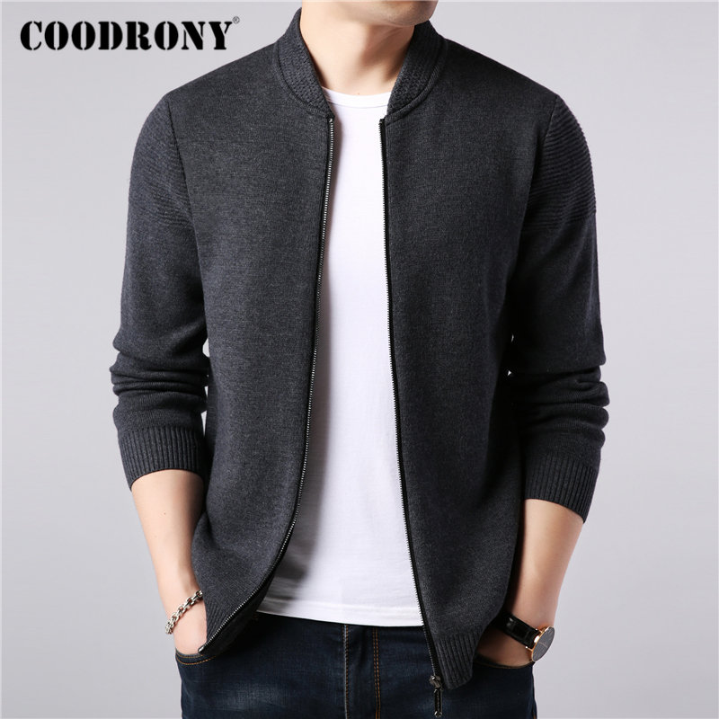 COODRONY Brand Sweater Coat Men Cashmere Wool Cardigan Men Clothes 2019 New Arrivals Autumn Winter Thick Warm Zipper Coats 91088 alx