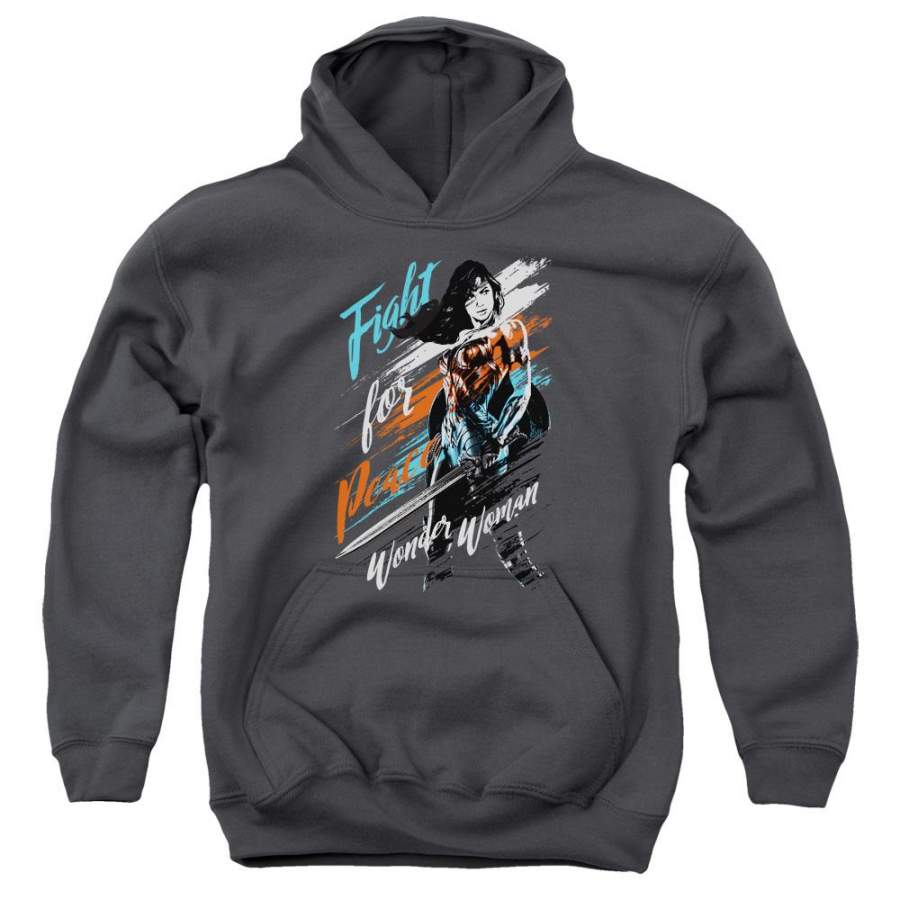 Wonder Woman Fight For Peace Youth Hoodie (Ages 8-12)