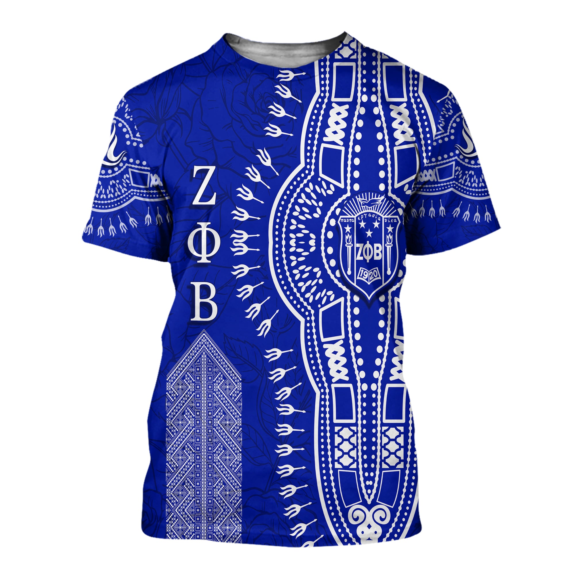 Zeta Phi Beta Personalized T Shirt Zphib Dashiki Design Lt7