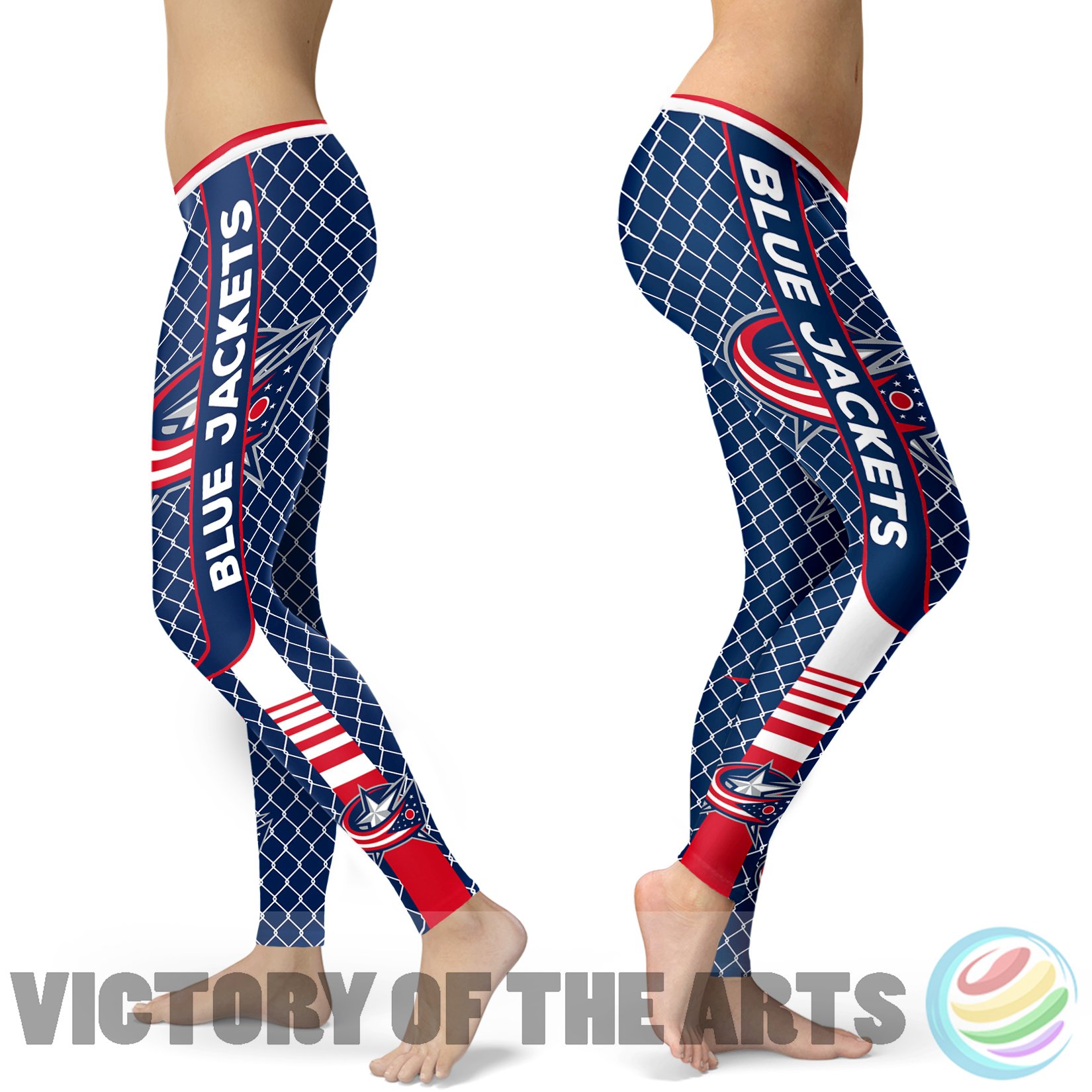 Amazing Line Circle Stylish Fashion Columbus Blue Jackets Leggings