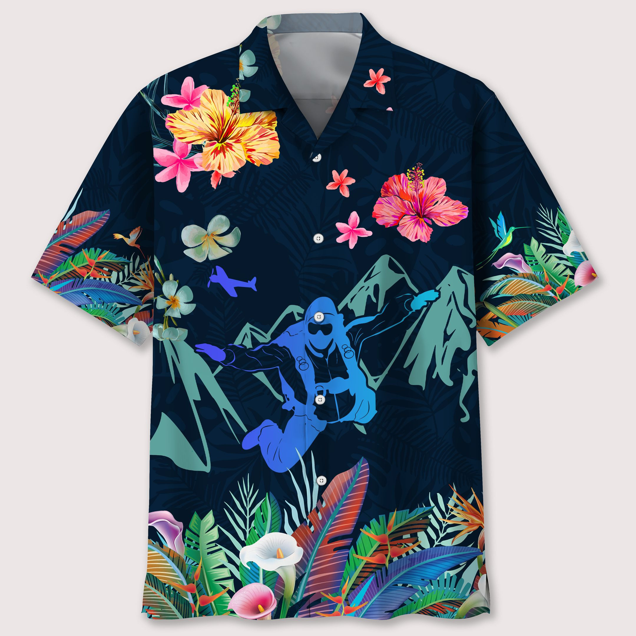 Skydiving Love Tropical Hawaiian Shirt Ha38931