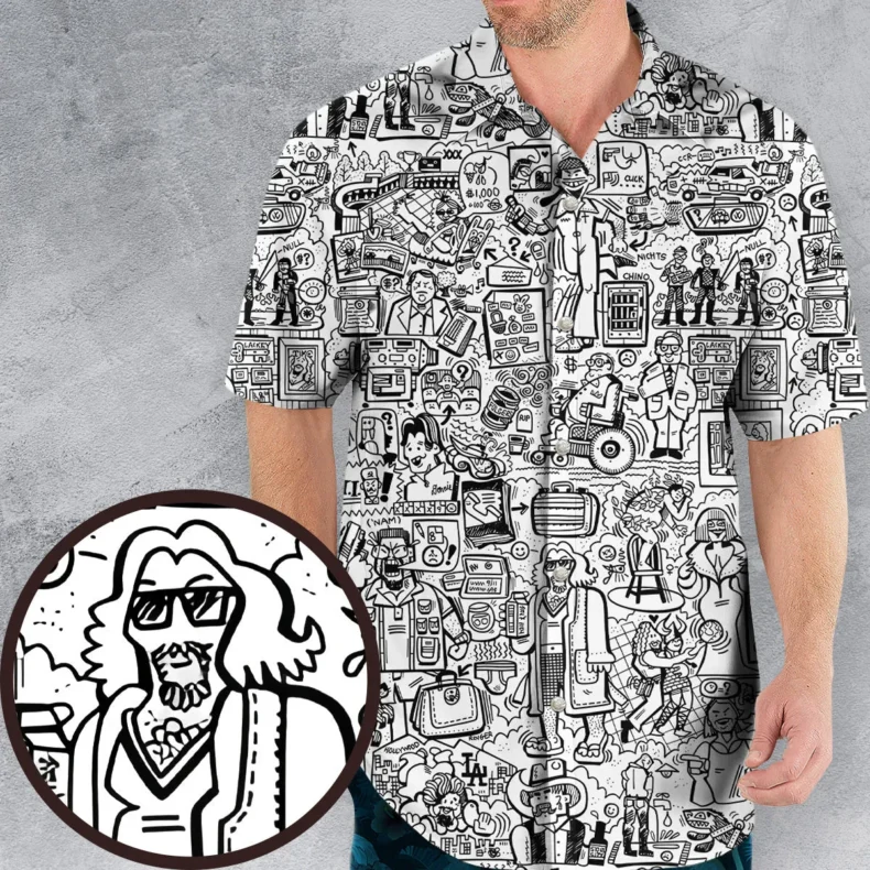 The Big Lebowski Doodles Hawaiian Shirt