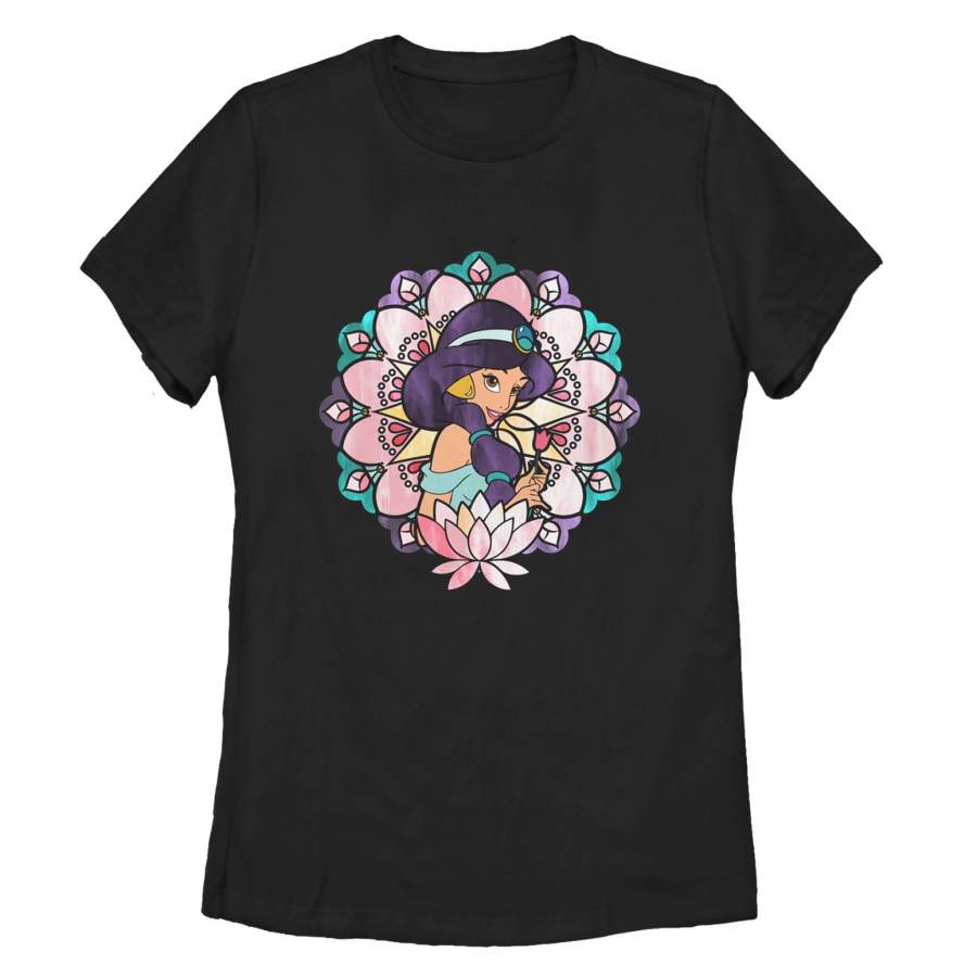 Aladdin Women’s Jasmine Lotus Flower  T Shirt