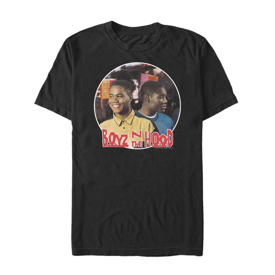 Boyz n the Hood Men’s Tre & Ricky Logo  T Shirt Black