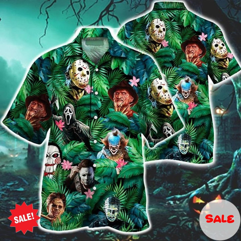 Horror Movie Characters Friday The Green Forest All Over Print Hawaii Shirt Ha20545