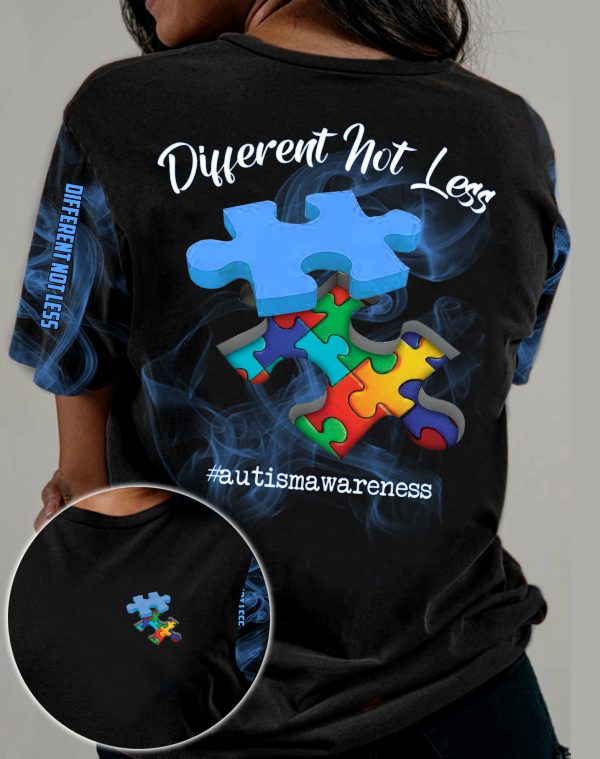 Autism Different Not Less Puzzle T-Shirt Autism Awareness Shirts Autism Awareness Gift Ht