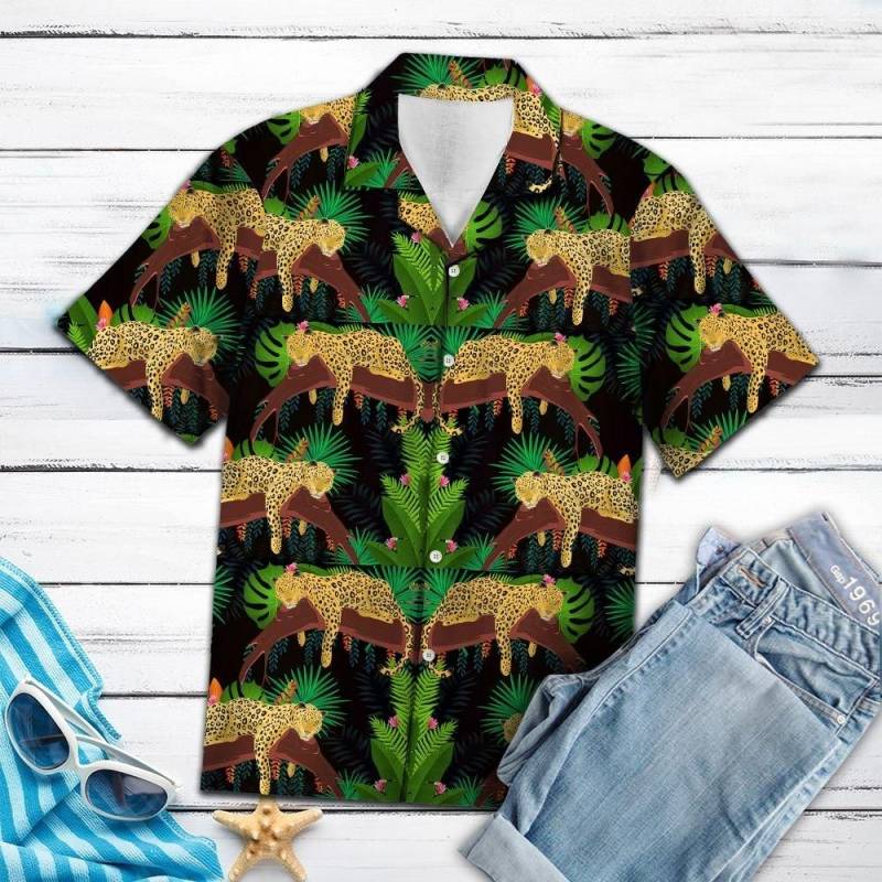 Artsyhomes Leopard Jungle Hawaiian Ha79417