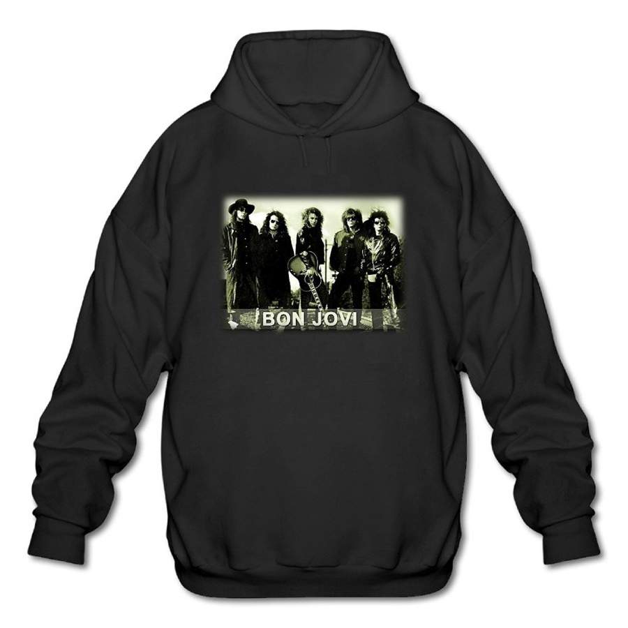 Men’s Bon Jovi Rare 2017 Rock Band Poster Hooded Sweatshirt