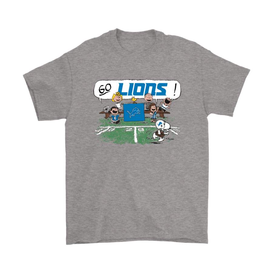 The Peanuts Cheering Go Snoopy Detroit Lions Shirts