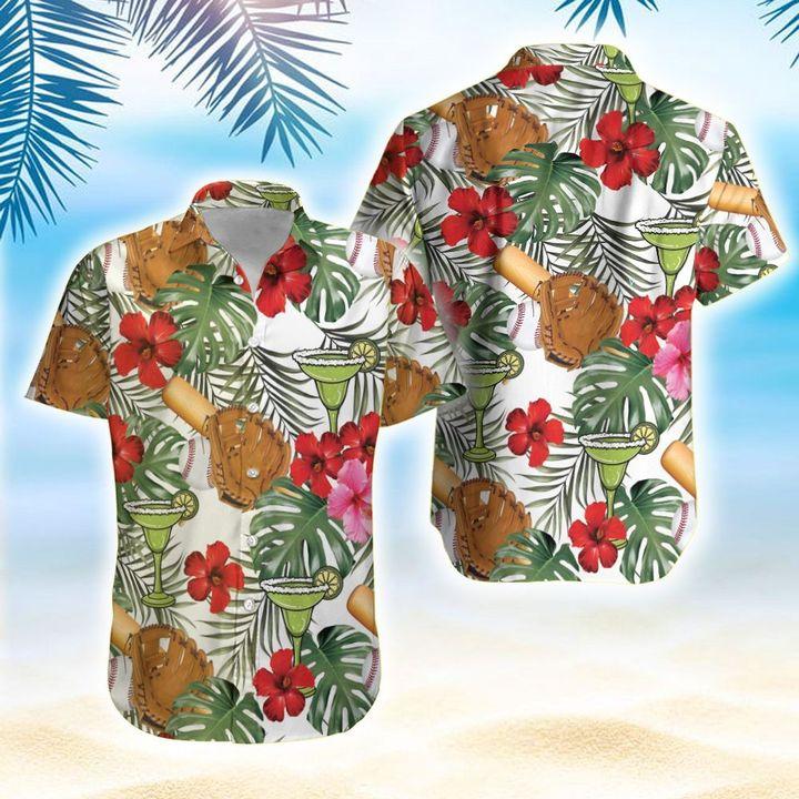 Baseball And Margarita Tropical Hawaii Shirt 131 Ha23205