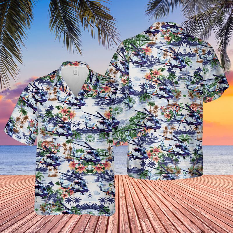 Us Navy Kaman Super Seasprite Hawaii Short Sleeve Hawaii Shirt For Men Ha104432