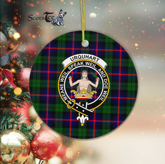 Urquhart Scottish Clan Plaid Ornament Gift. Christmas Tree Ornament Urquhart Clan Tartan Ornament Great Christmas Ornaments Gift