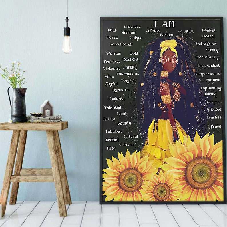 West Africa Custom Canvas Prints Vintage African Poster Prints Print Black Woman African Man Artistic Bedroom Wall Decor