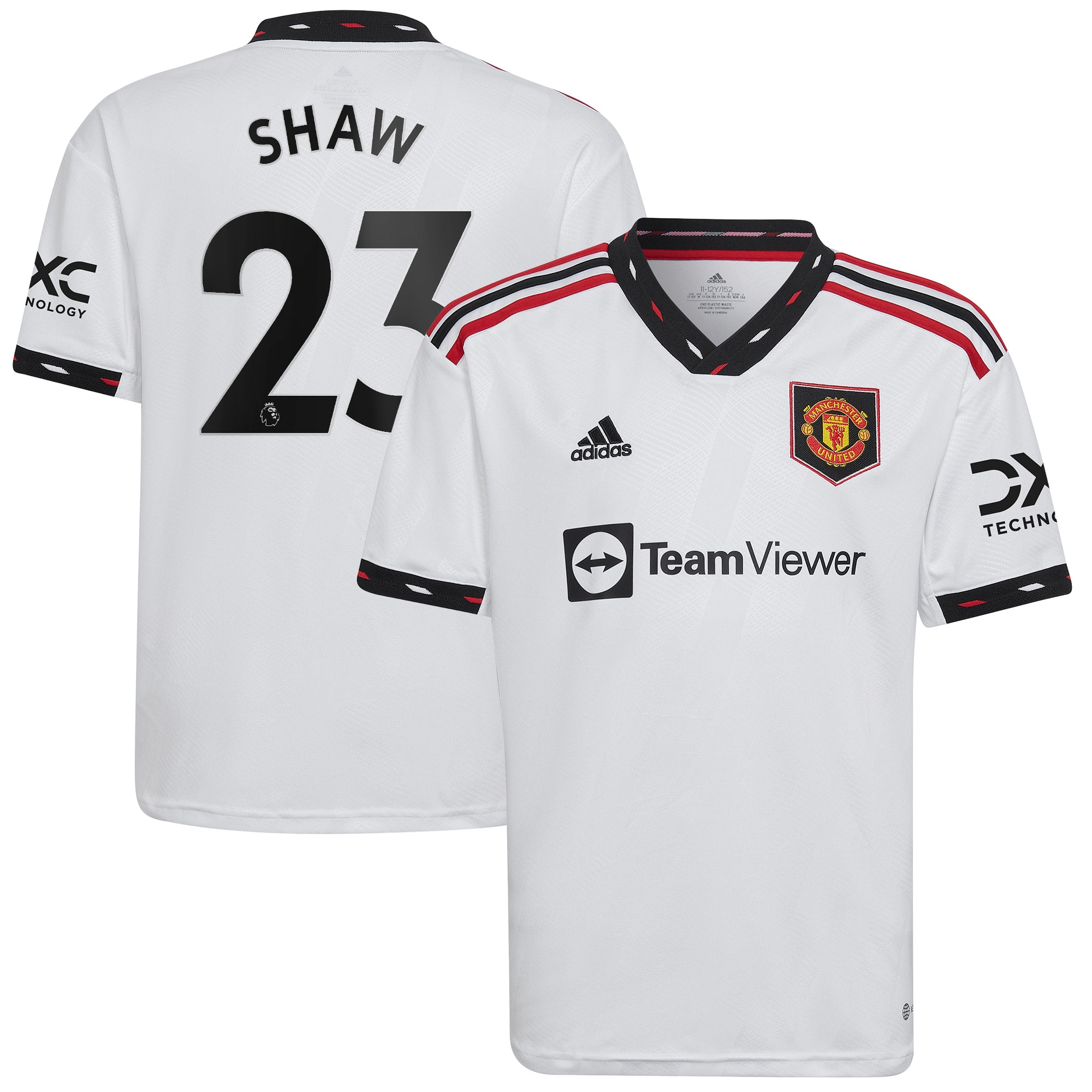 Luke Shaw Manchester United Youth 2022/23 Away Replica Player Jersey – White