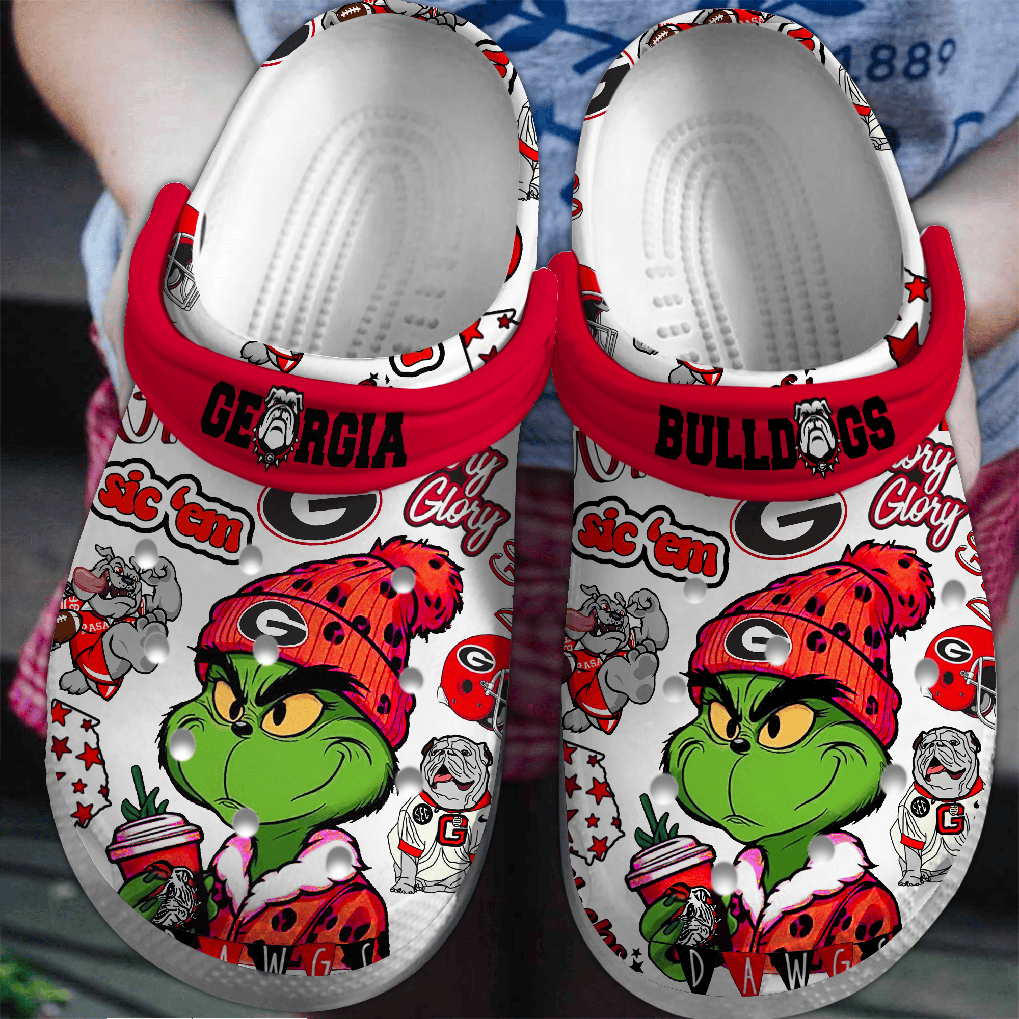 Grich Georgia Bulldogs NCAA Sport Crocss Crocband Clogs Shoes Comfortable For Men Women and Kids