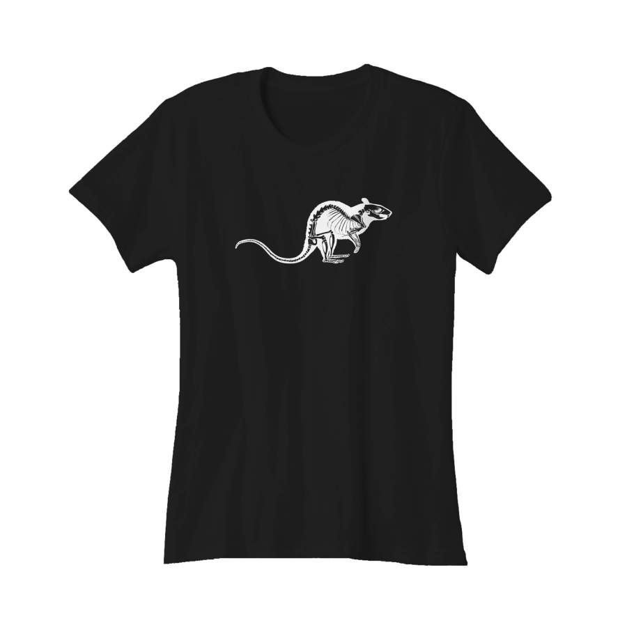 Rat Skeleton Animal Art Illustration Skull Artwork Punk Urban Gothic Women’s T-Shirt