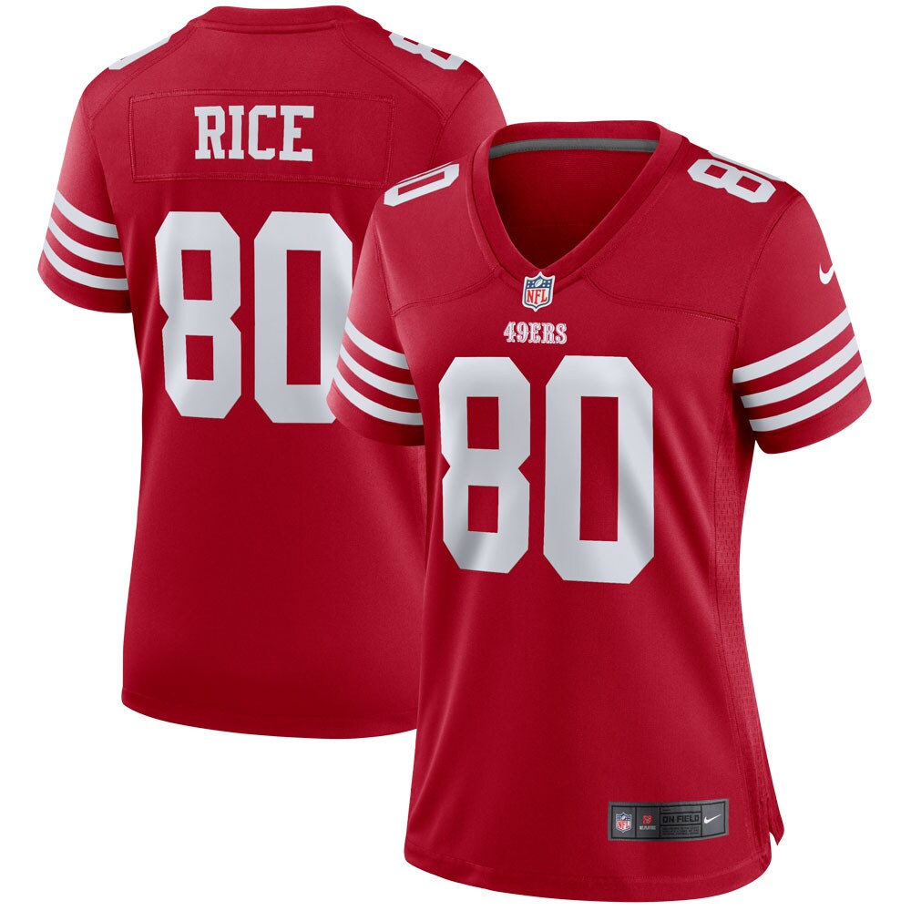 Women’s San Francisco 49ers Jerry Rice Scarlet Retired Player Game Jersey