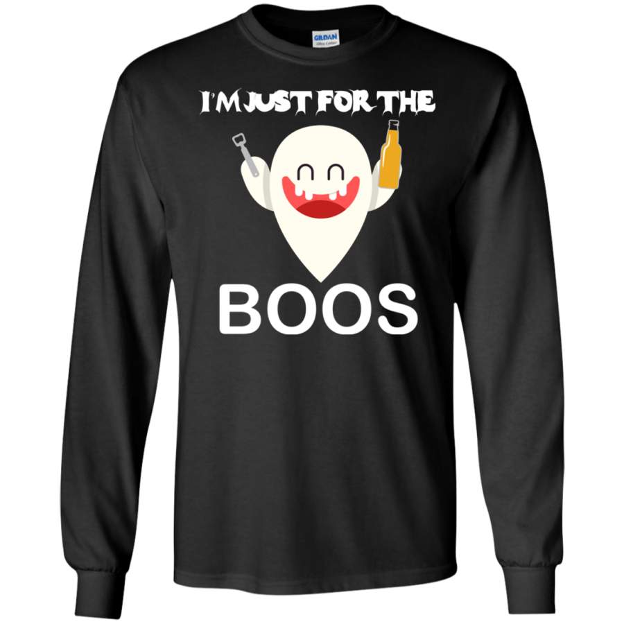 Funny Halloween drinking beer, i’m just for the boos LS shirt/Hoodie/Sweatshirt