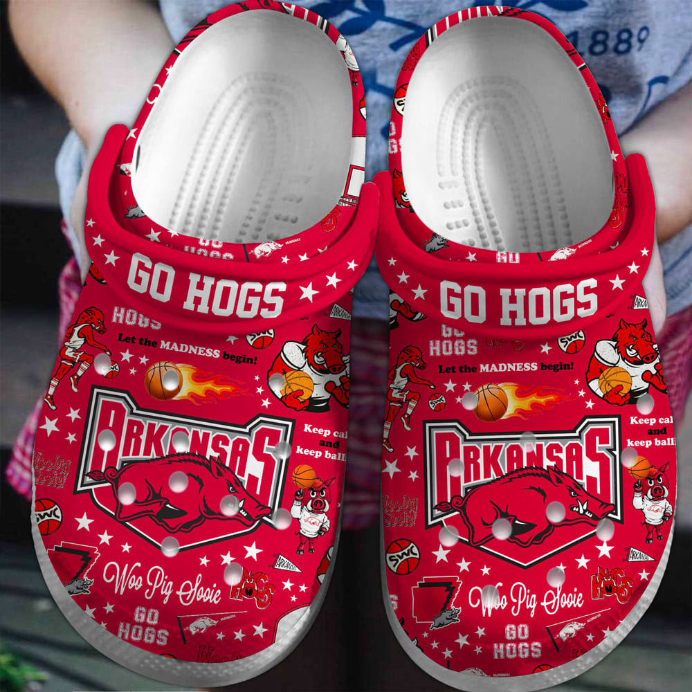 Arkansas Razorbacks football NCAA Crocss Clogs Crocband Shoes Comfortable For Men Women and Kids