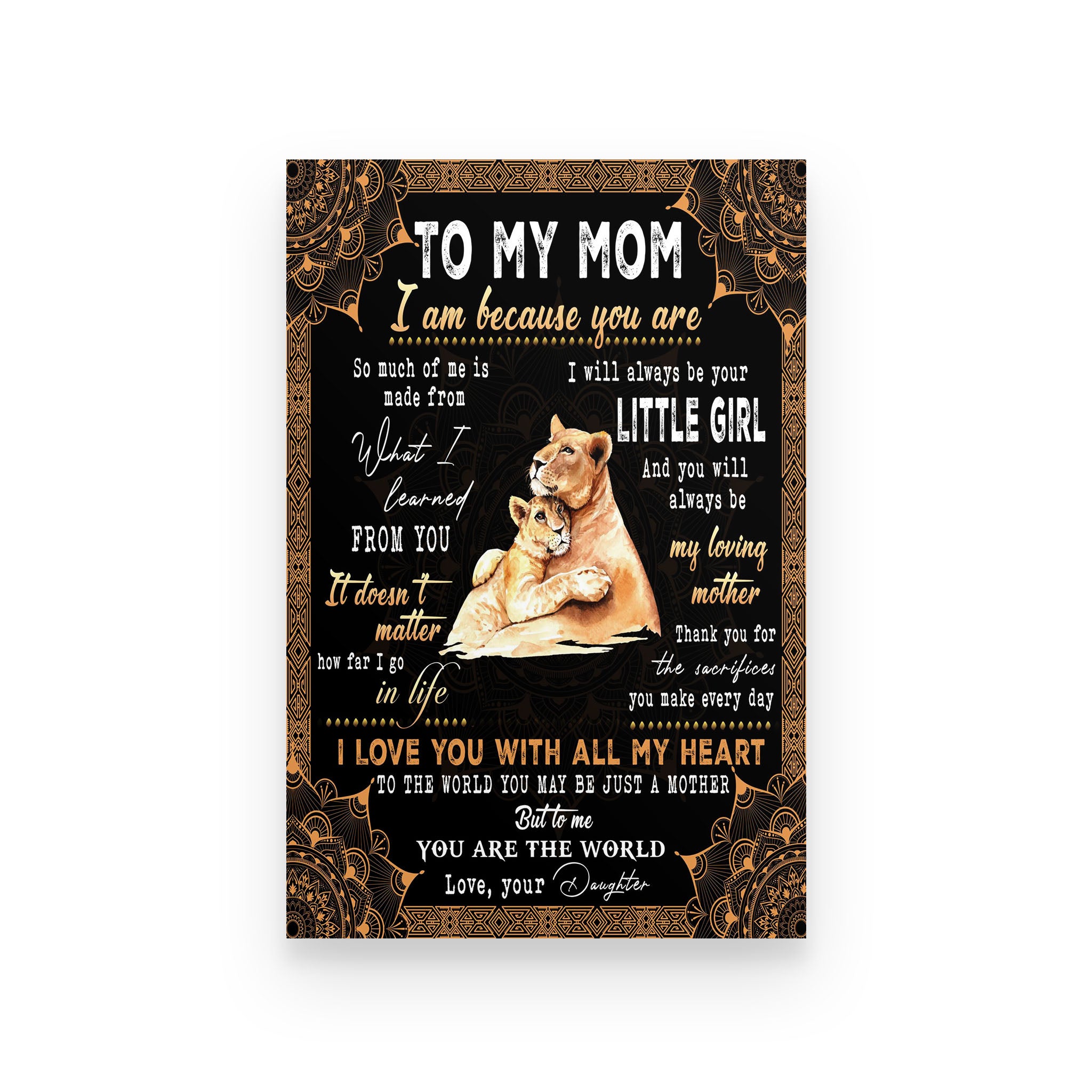 family poster daughter to mom  i am because you are vs2