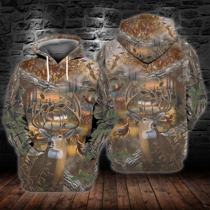 Animal Hunting 3D All Over Print Shirts Gift For Hunter 3D Hoodie