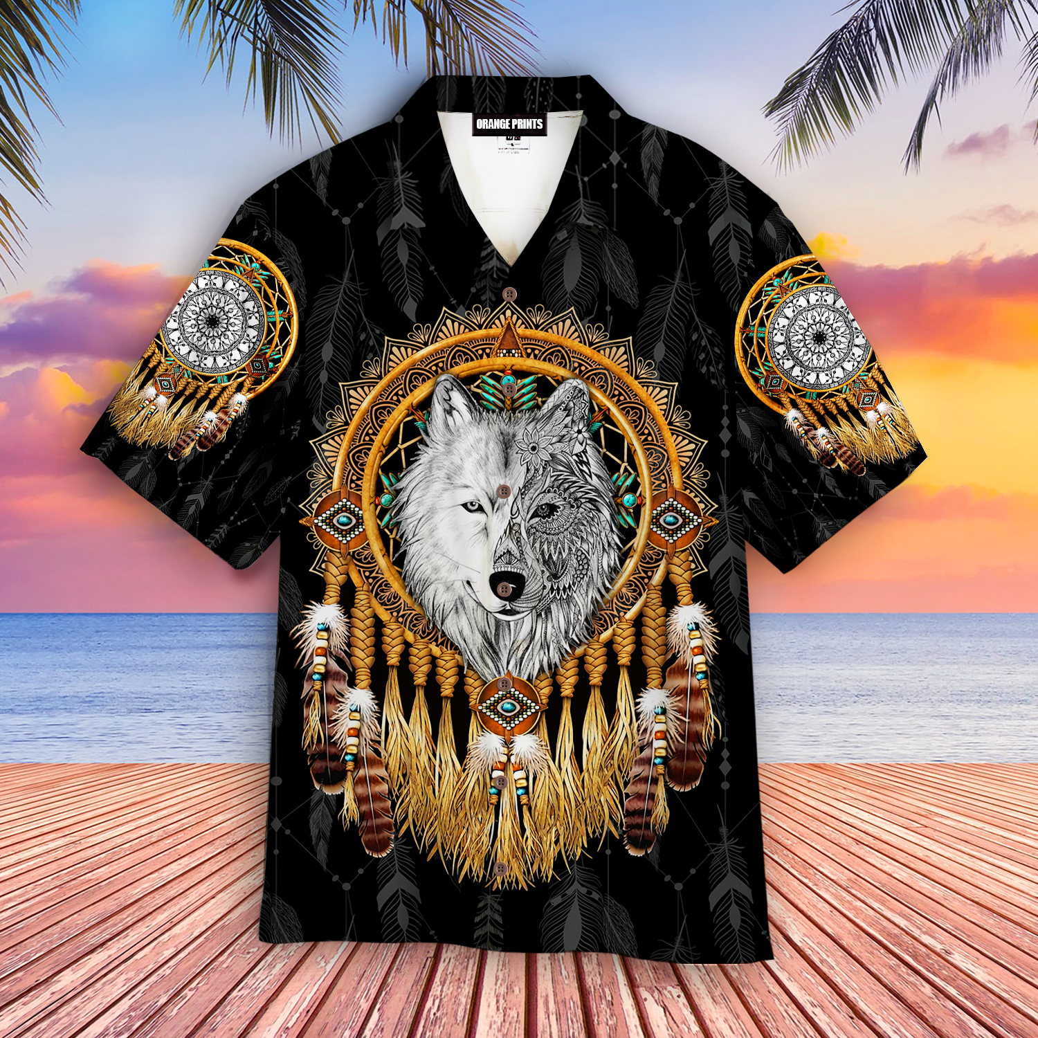 Mandala Dreamcatcher Native Wolf Aloha Hawaii Shirts For Men And Women Ha78050