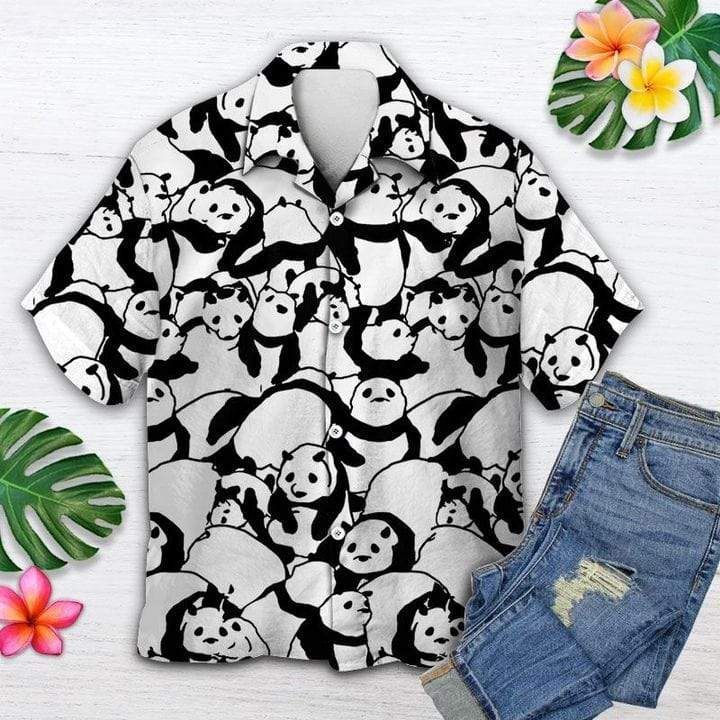 High Quality Cute Panda Unisex Hawaii Aloha Shirts Dh Ha68538