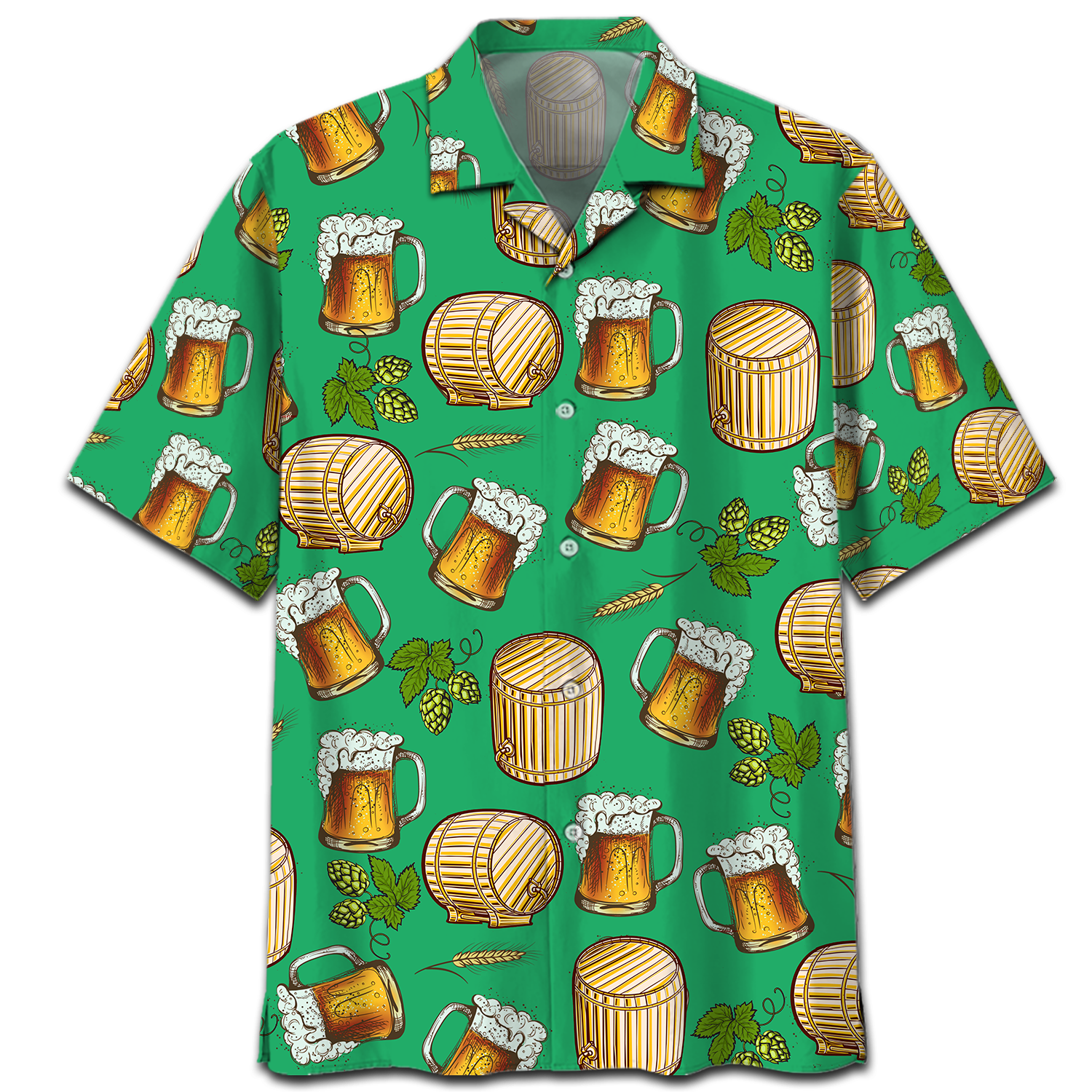 Famille Beer Pattern Hawaii Shirt K Ha39337