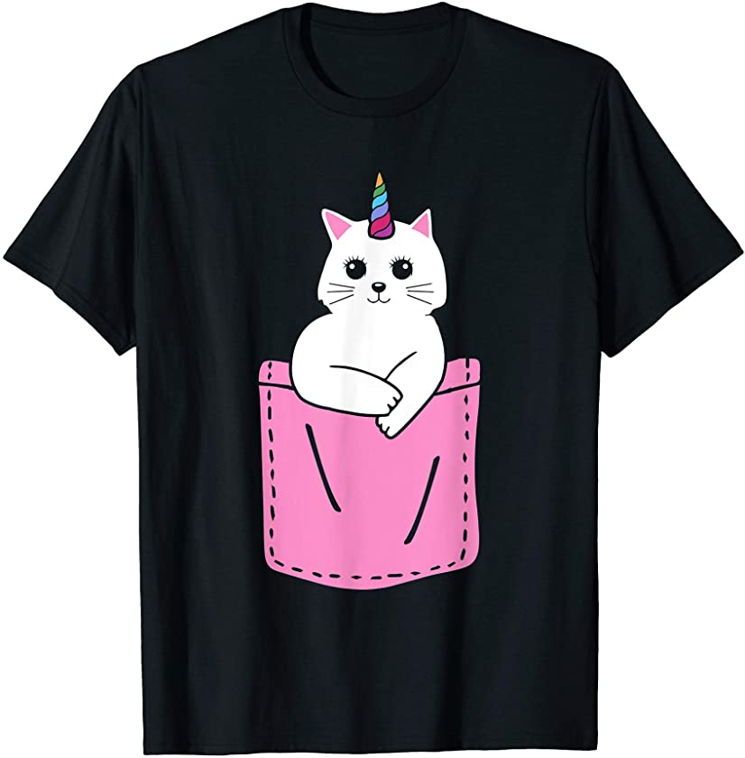 Cute Unicorn Cat Lover Pet Owner Cool Kitten Funny Gift T-Shirt