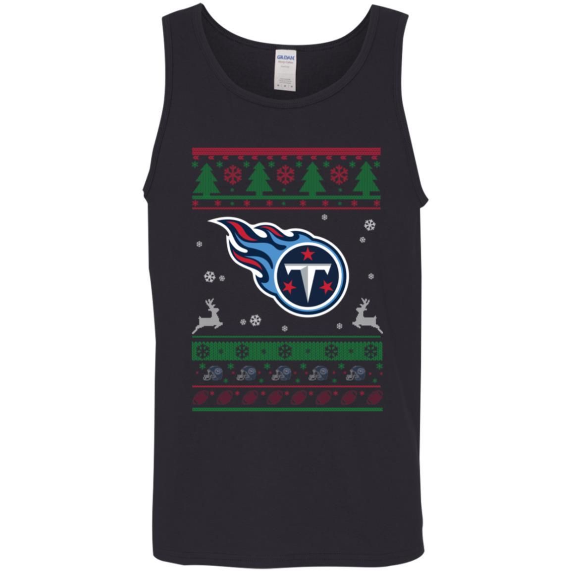 Tennessee Titans Logo Football Teams Ugly Christmas Sweater Men Tank Top