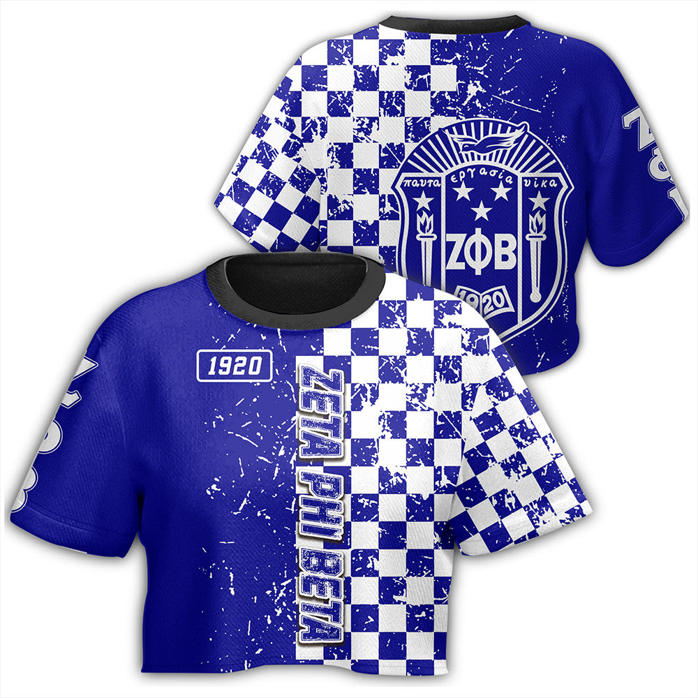 Sorority Tshirt – Zeta Phi Beta Caro Style Croptop Tshirt