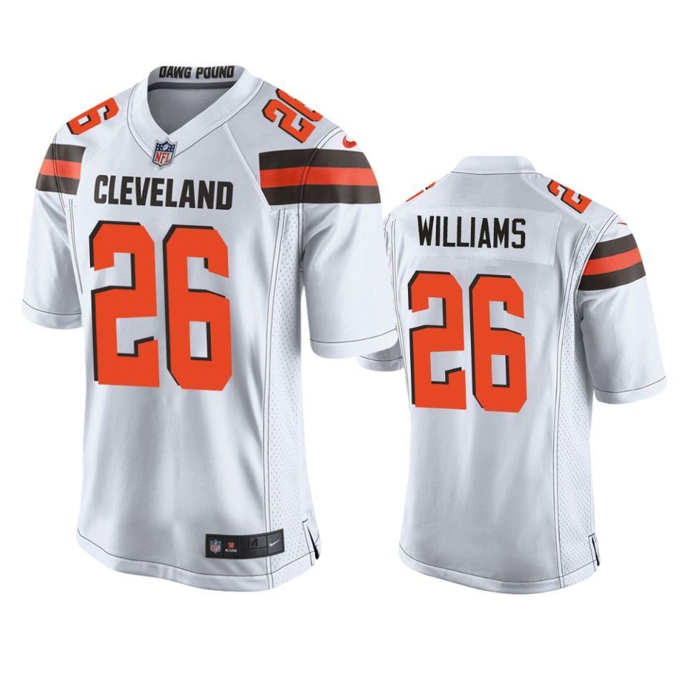 Cleveland Browns Greedy Williams 2019 NFL Draft White Game Jersey