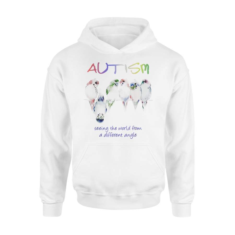 Autism Seeing The World From A Different Angle Bird Hoodie | Autism Awareness Shirt