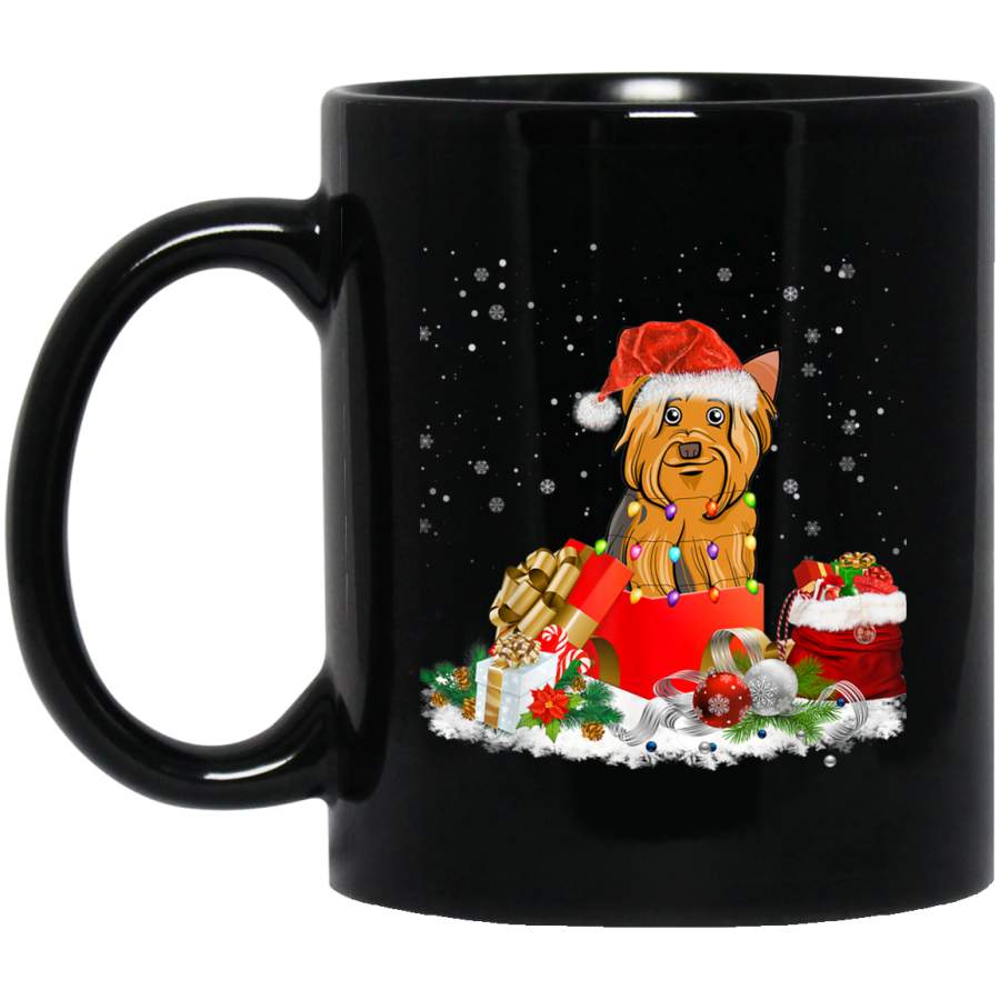 Yorkshire Terrier Dog Ugly Christmas Xmas Gifts  11 oz 15 oz Mug Black