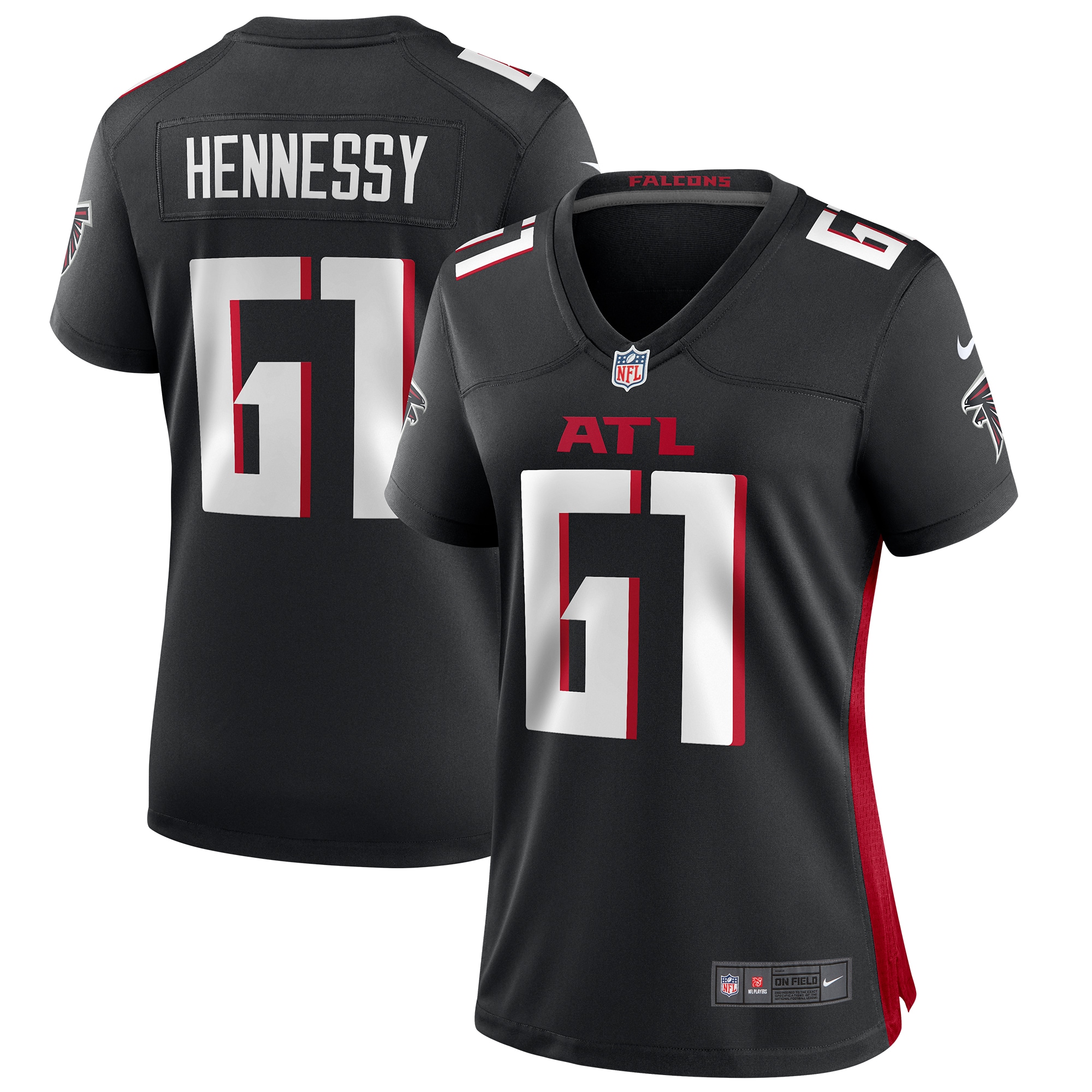 Women’s Atlanta Falcons Matt Hennessy Black Game Jersey