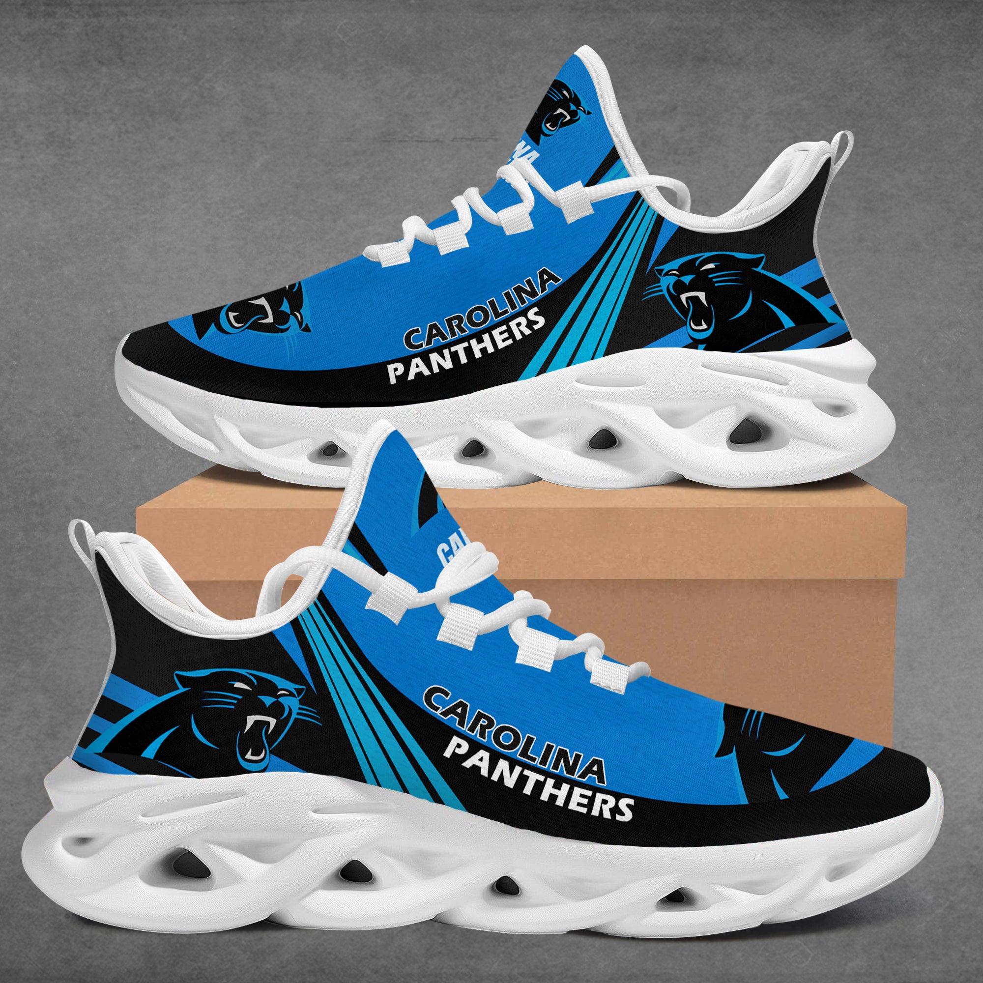 Carolina Panthers Casual 3D Air Max Running Shoes