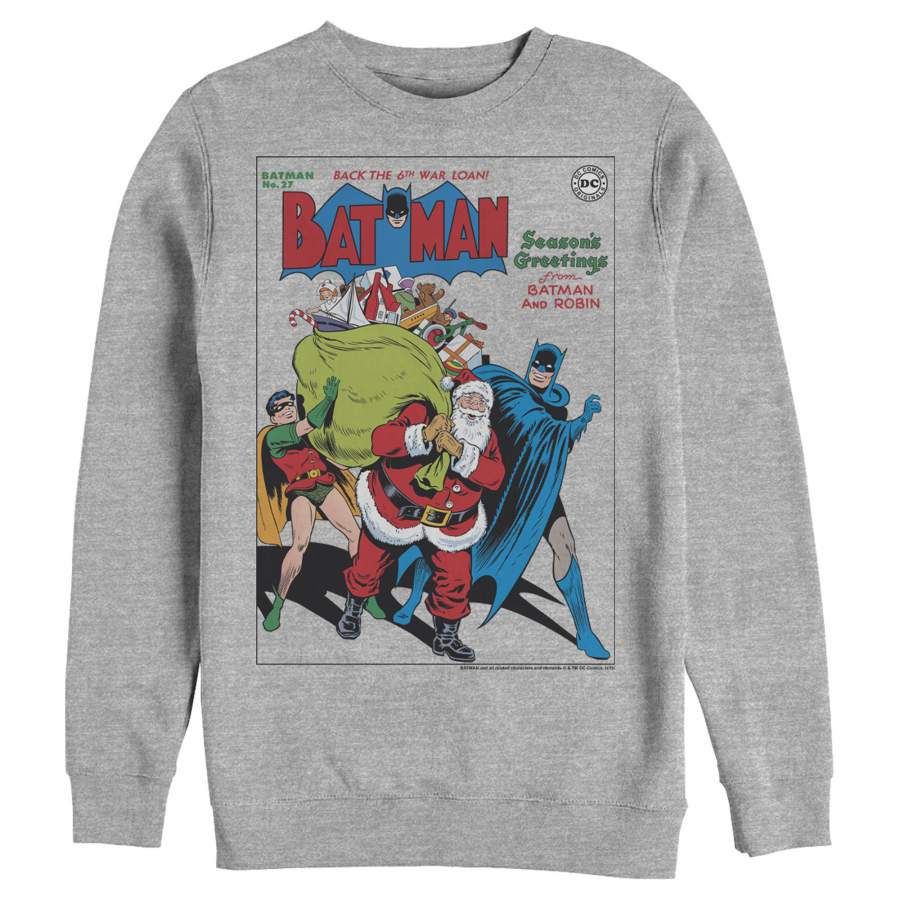 Batman Men’s Christmas Vintage Season Greetings  Sweatshirt