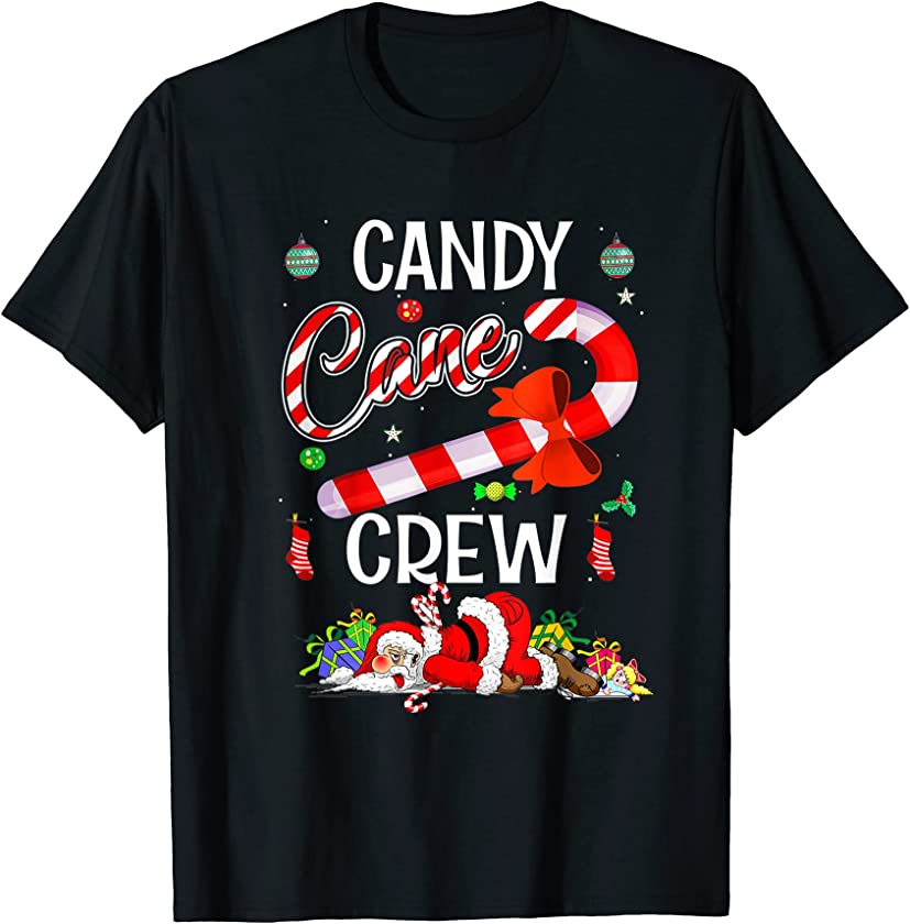 Candy Cane Crew Funny Christmas Candy Lover Xmas Pajama T-Shirt