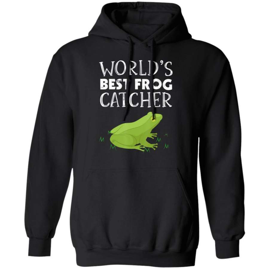 World’s Best Frog Catcher Gift Boys Girls Kids Frog Hunter Hoodie