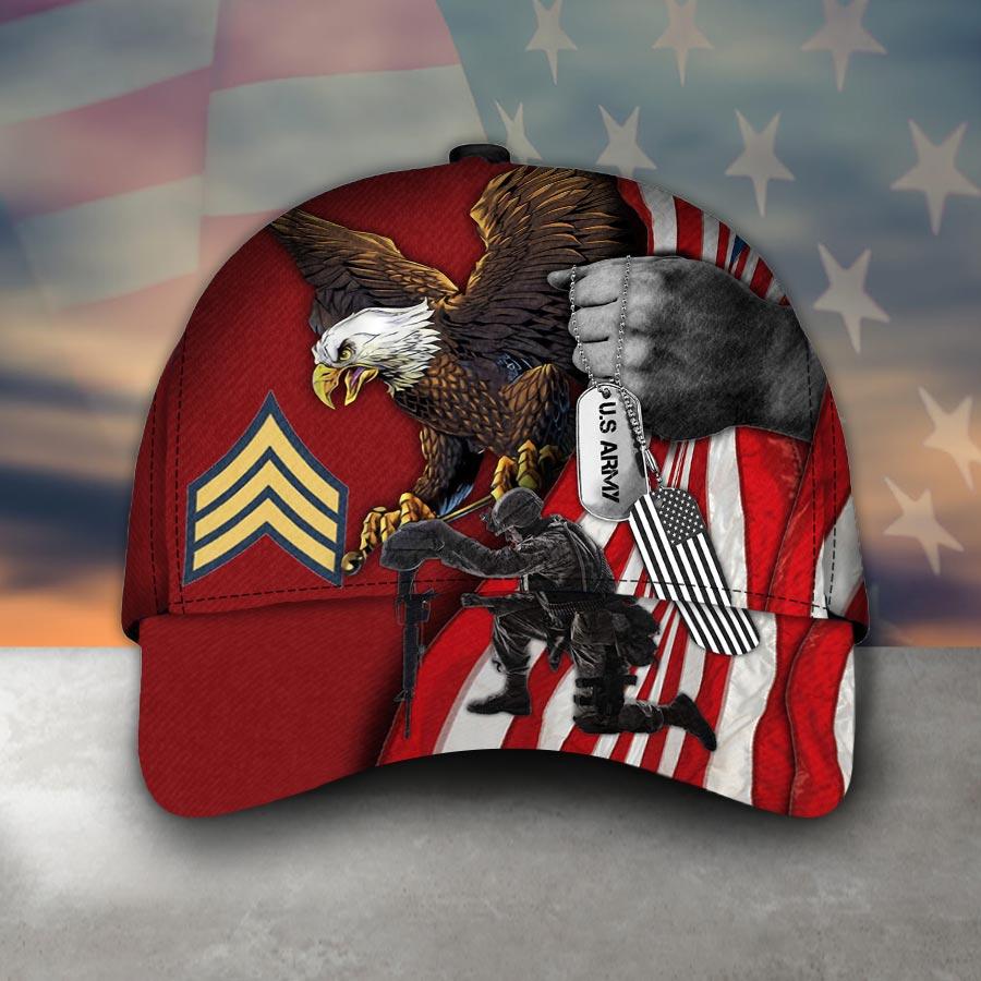 Tmarc Tee Us Army With Rank Classic Cap