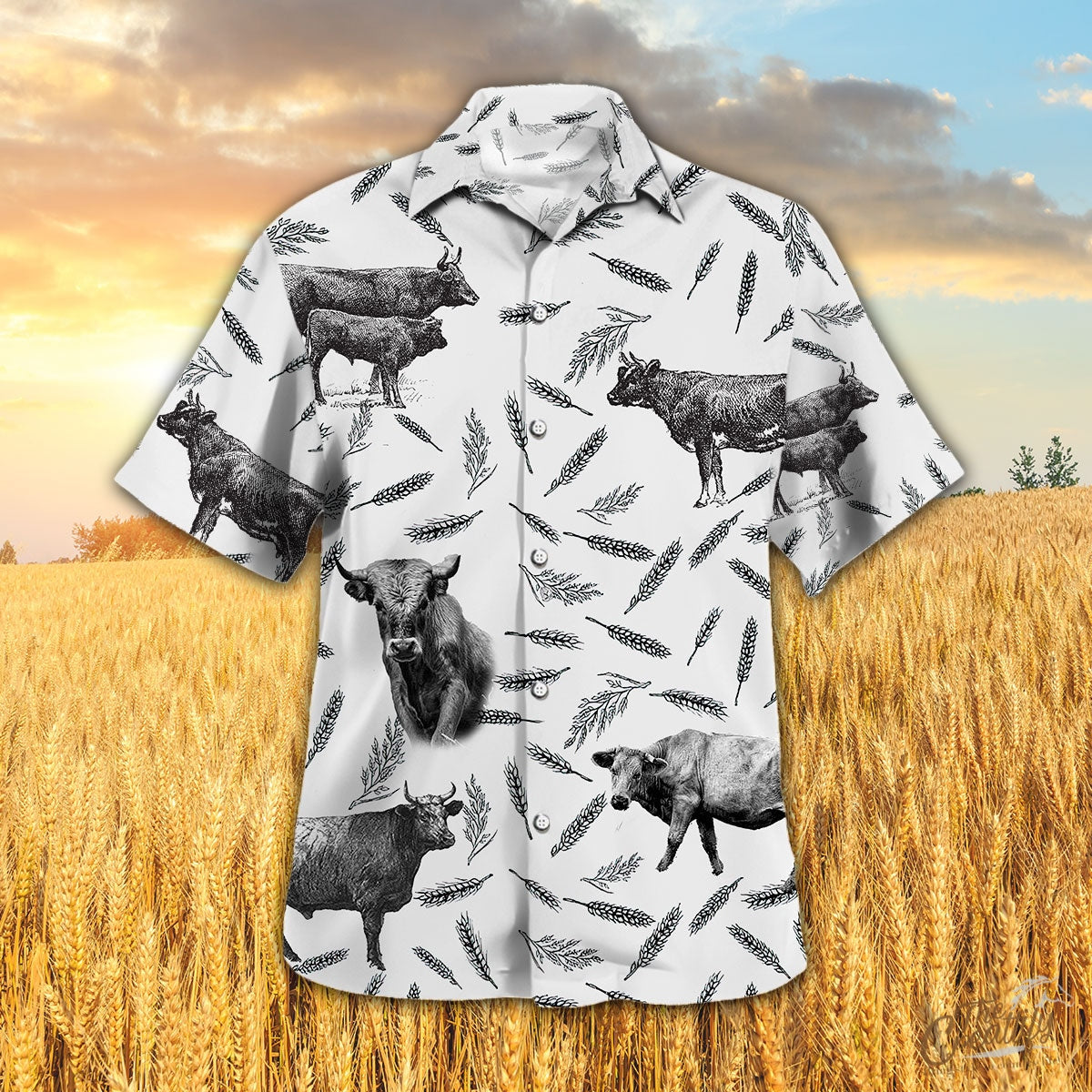 Charolais Pattern – Hawaiian Shirt