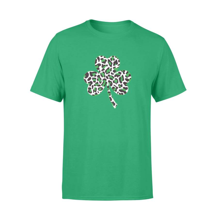 Cute Shamrock Leopard Print St Patricks Day Irish Pattern T Shirt – Standard T-shirt