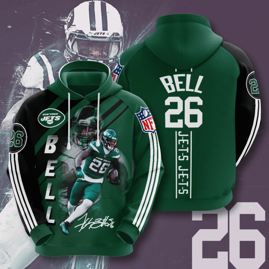 New York Jets Leveon Bell 15 Unisex 3D Hoodie Gift For Fans