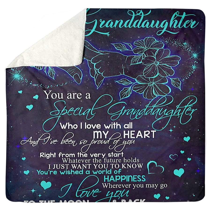 You Are Special Granddaughter Perfect Gift From Grandma To Granddaughter Sherpa Blanket