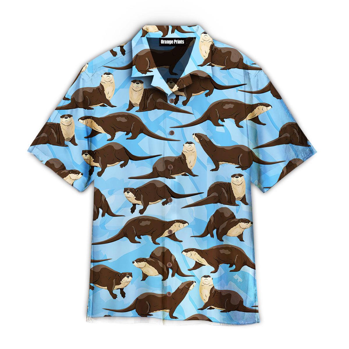 Realistic Otter Lovely Animals Aloha Hawaii Shirts For Men Women Ha37371