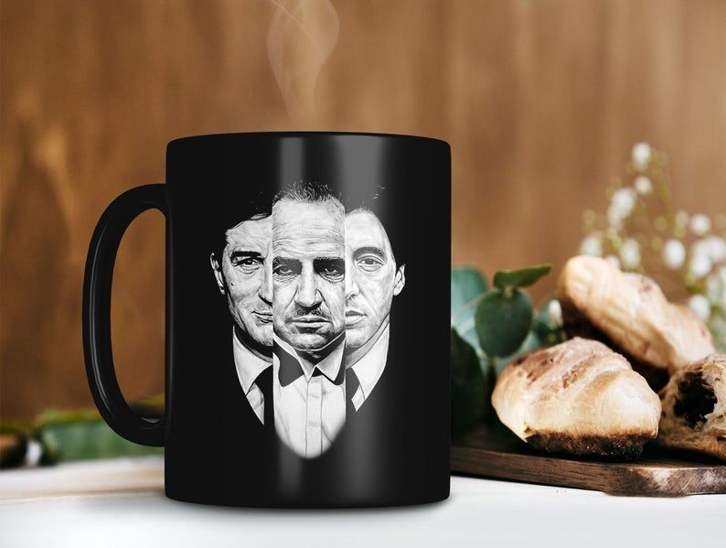 Black Mug Vintage Retro Mug Trilogy Godfather Mug Vito Corleone Mug Michael Corleone Mug Mario Puzo’s Mug Premium Sublime Ceramic Coffee Mug H99