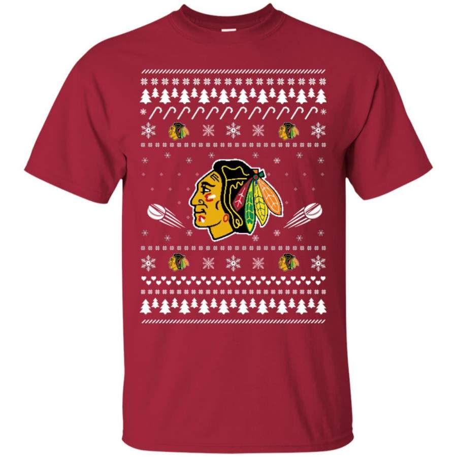 Chicago Blackhawks Stitch Knitting Style T Shirt