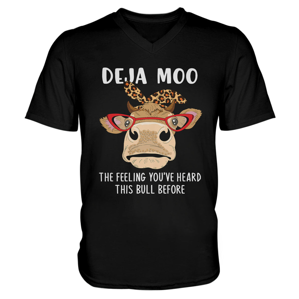 Deja Moo Funny Cow Shirt, Best Cow Gift For Cow Lovers Unisex V-Neck T-Shirt